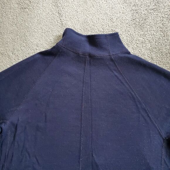 Ibex sweater Mens Large Blue Pullover Merino Wool 1/4 Zip Outdoor Hiking - Picture 7 of 12